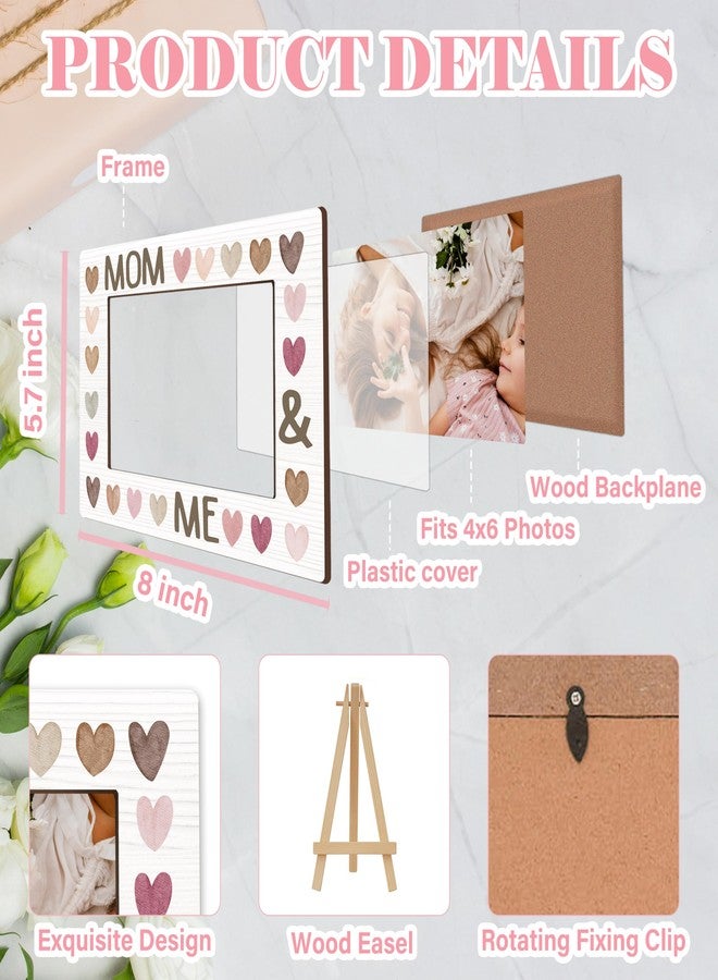 Kqfdr Mommy & Me Picture Frame, Gift for New Mom, First Mother's Day Photo Frame Gifts from Daughter Son, Mommy Birthday Gift (4x6-Horizontal) A05 - Image 2
